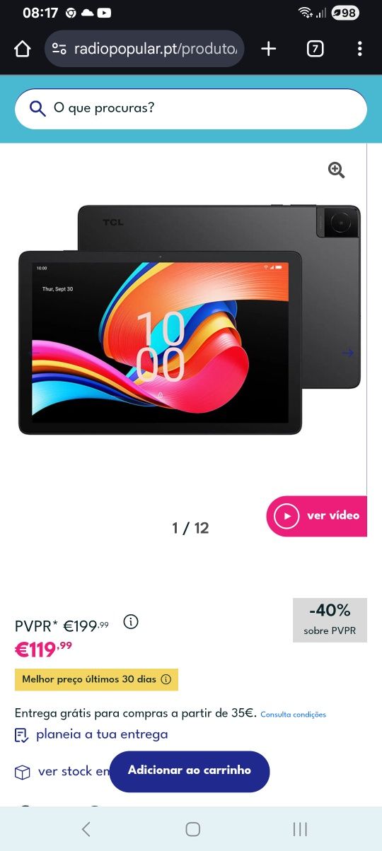 Tablet tcl 10L completa