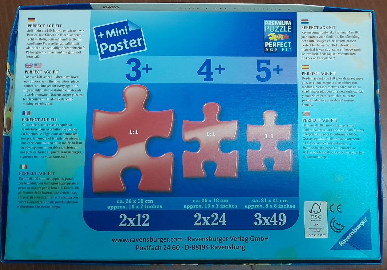 Puzzle Psi Patrol 2x12 elementów