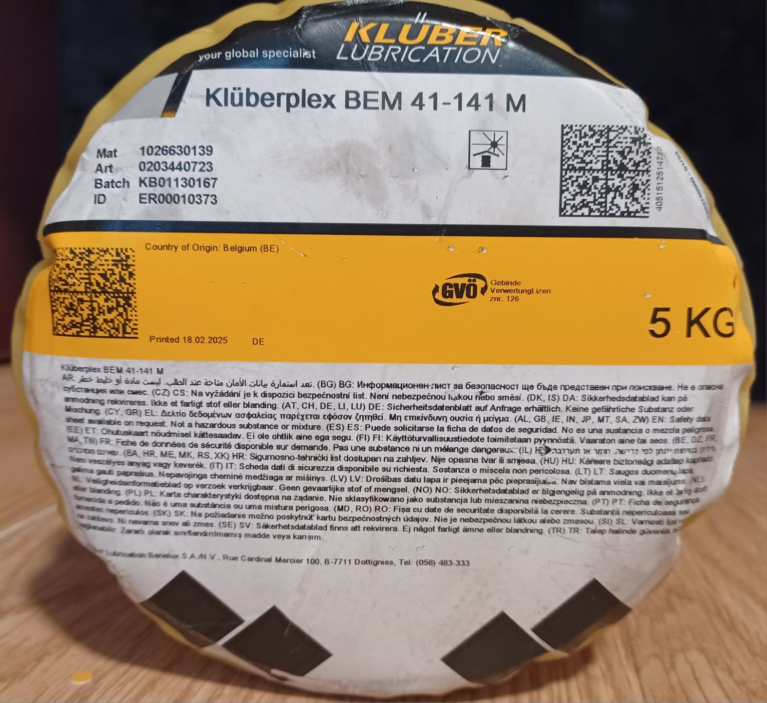 Smar Klüberplex BEM 41-141 – 5 kg