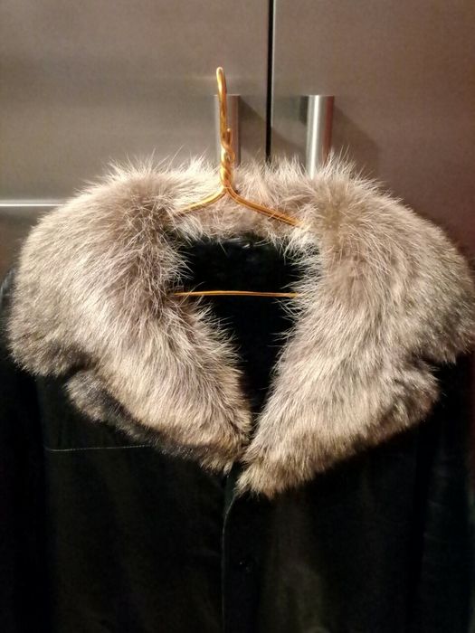 Дубленка мужская с натуральным мехом волка 56 размер