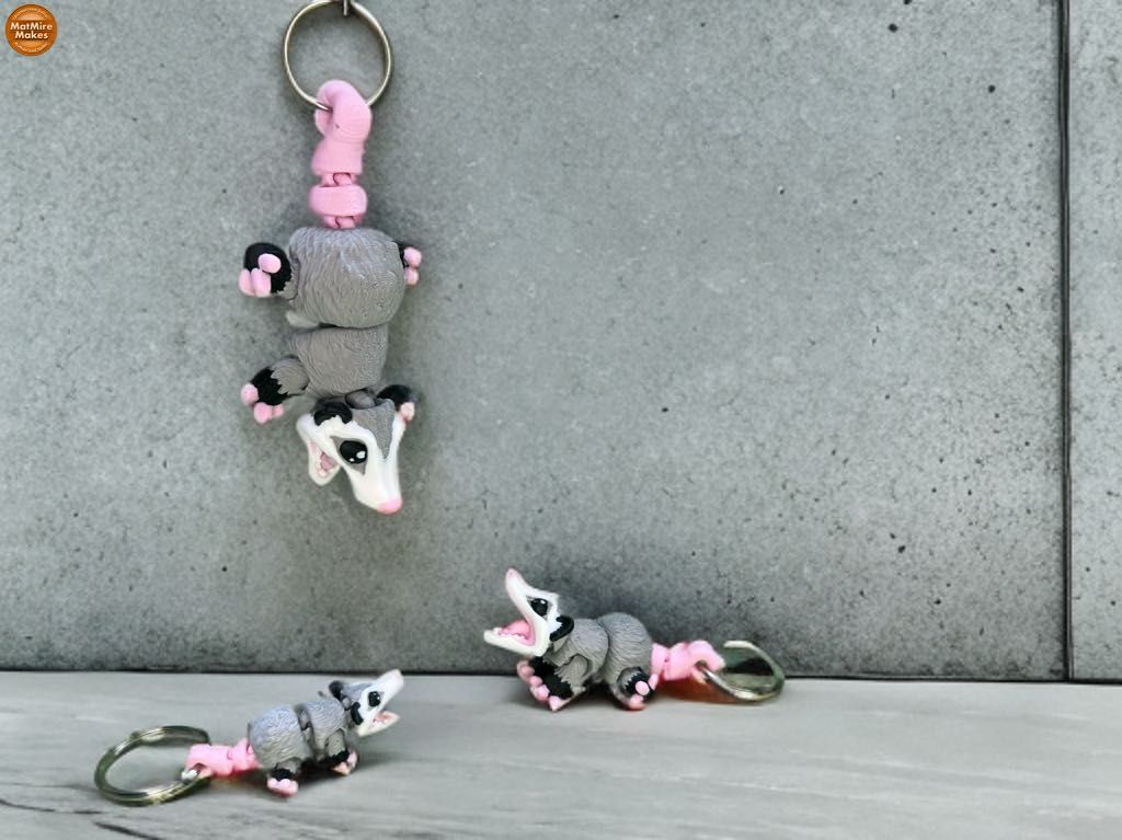 Брелок Keychain Опосум opossum 3D друкований, подарунок з гумором