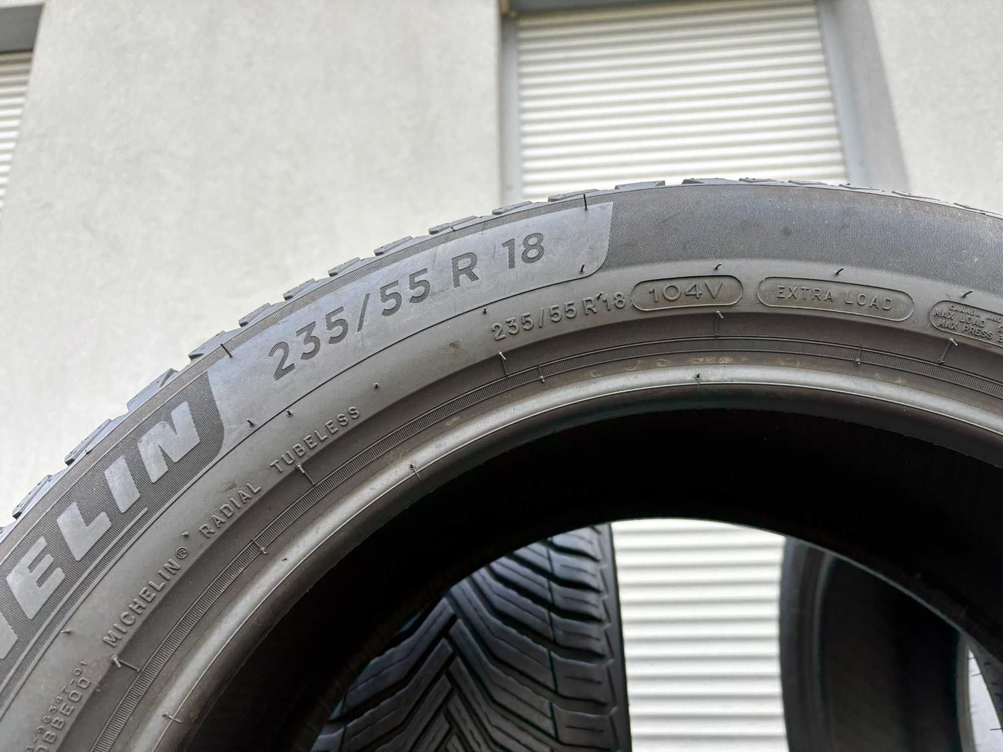 4szt całoroczne 235/55R18 Michelin 7mm 2023r świetny stan! 4S162 gwar