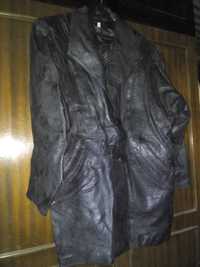 casaco de senhora em pele trabalhada em preto XL