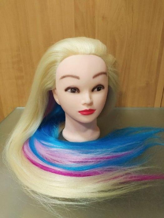 Кольорова болванка, голова учбова, манекен, маникен для зачісок