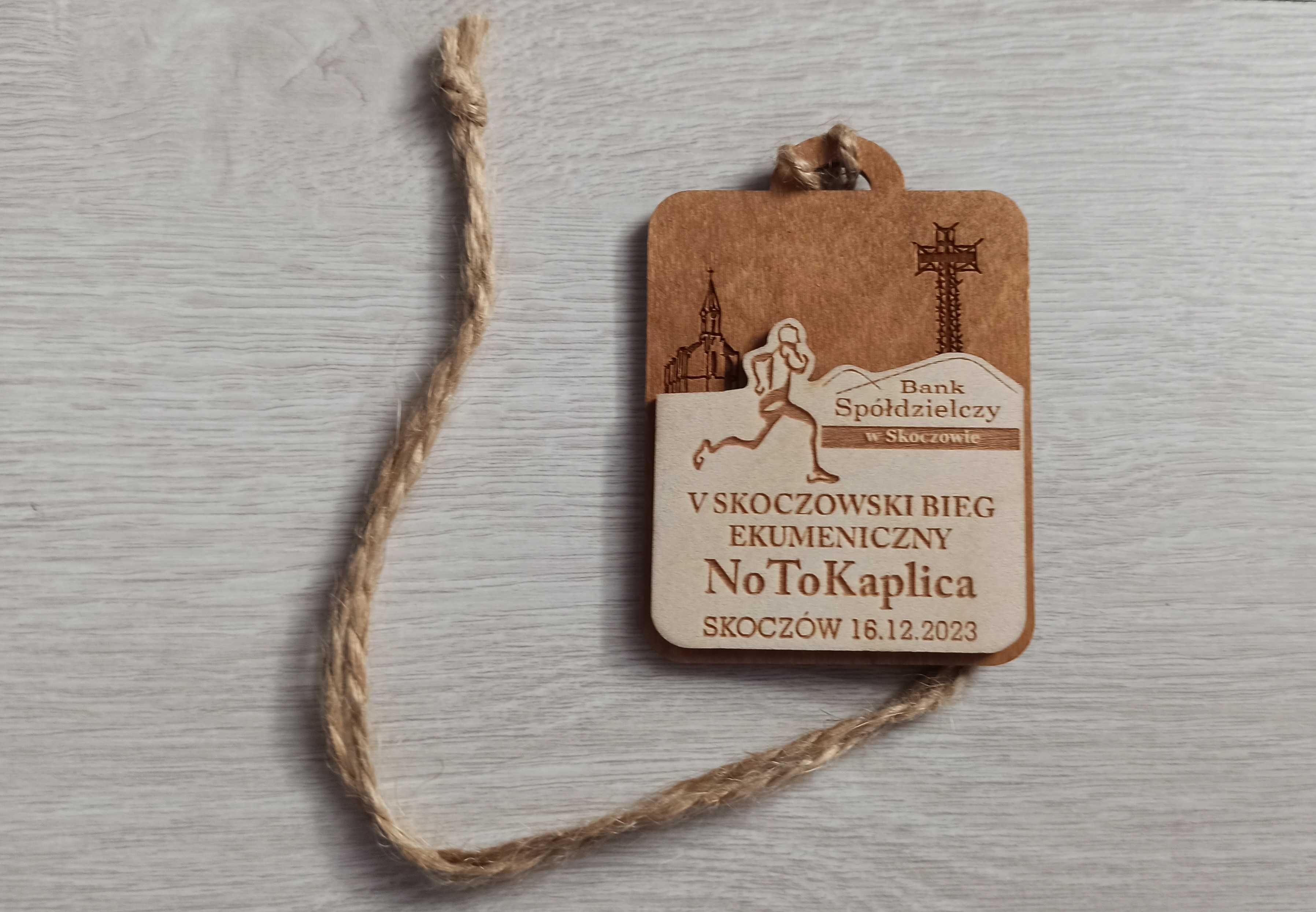 Medal z biegu V Skoczowski Bieg NoToKaplica 16.12.2023