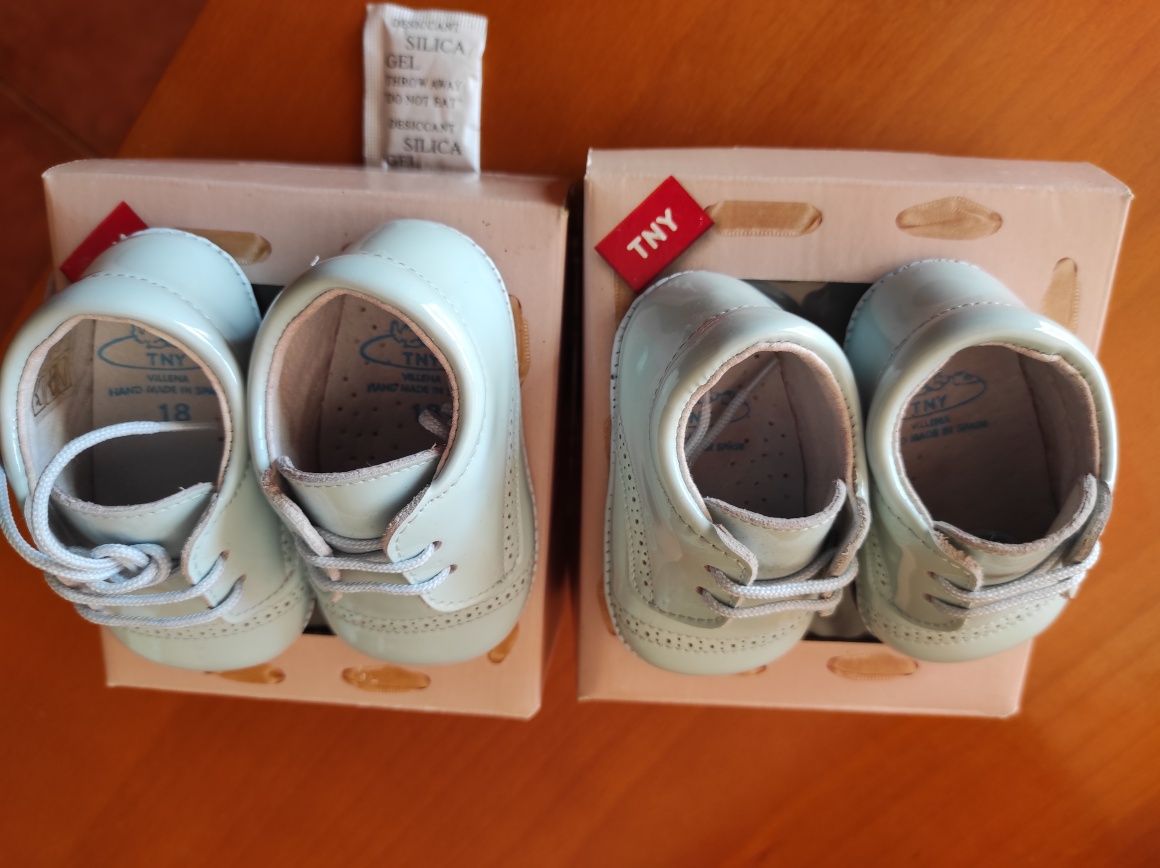 Sapatos de menino Azul bebé Verniz Tam. 17