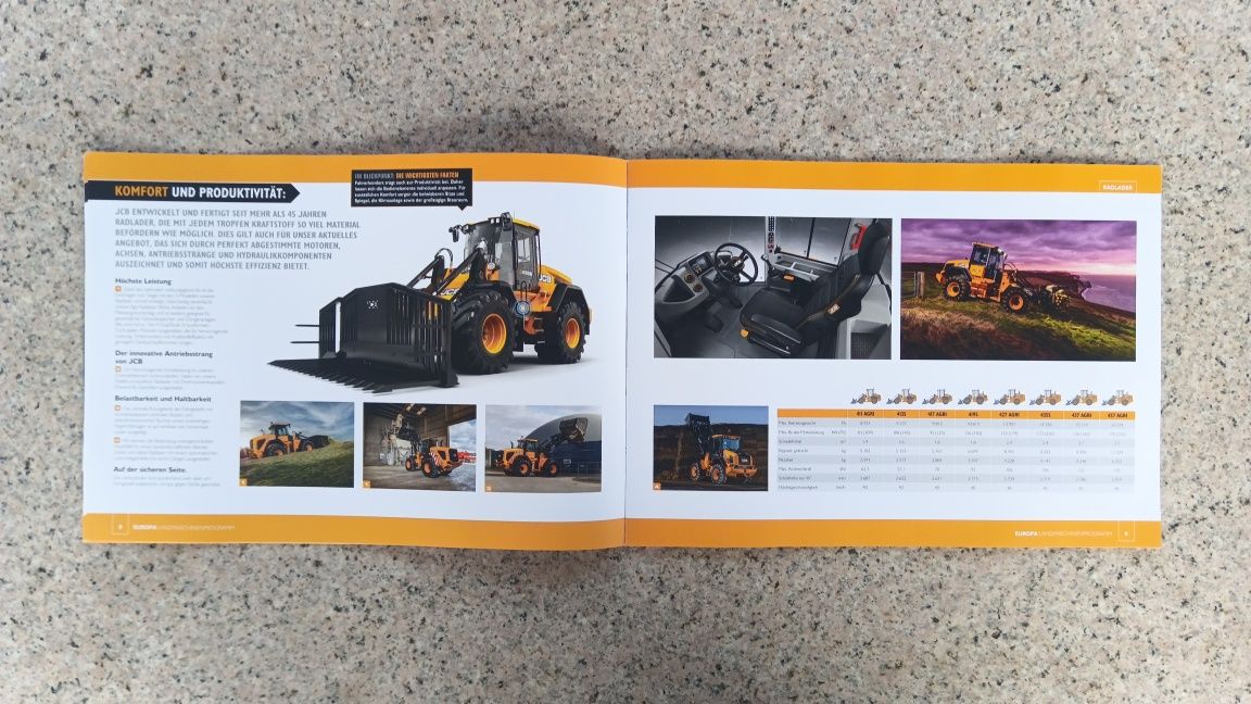 JCB Maszyny rolnicze Program modeli 2017 Prospekt