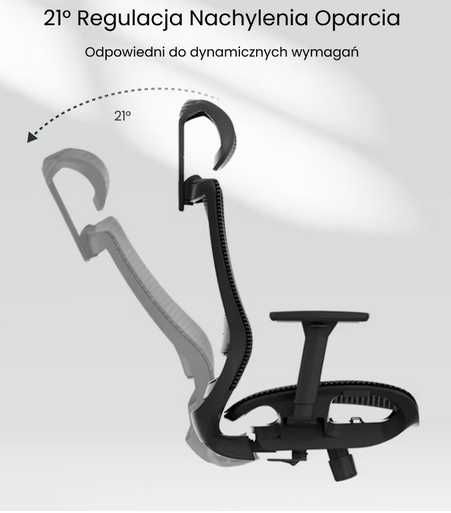 Ergonomiczne Krzesło Biurkowe BS4 – Pełna Siatkowa Konstrukcja,