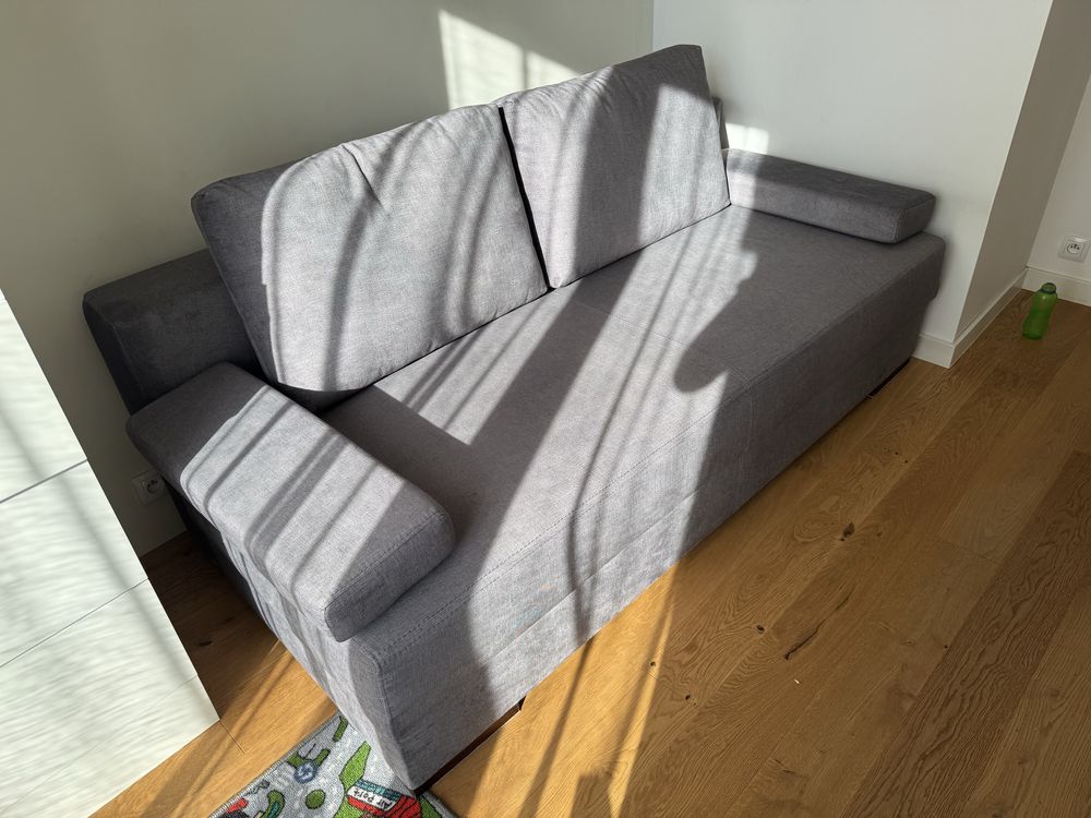 Sofa rozkladana, szara