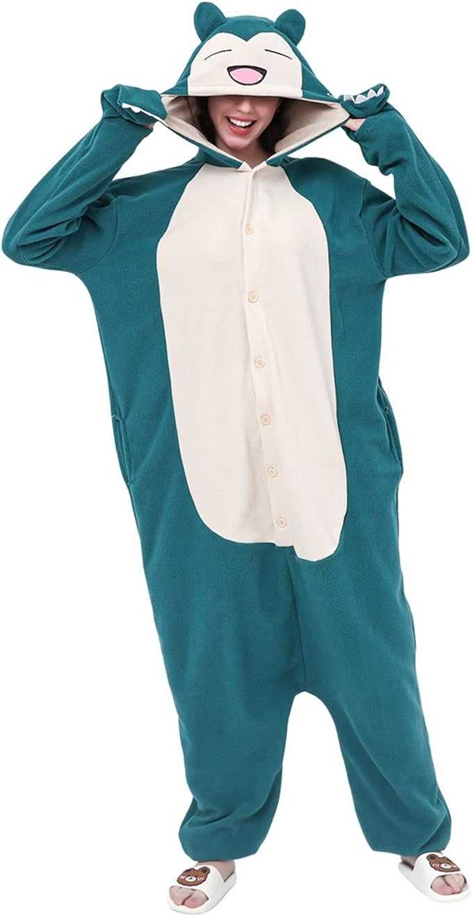 Pluszowy kombinezon motyw zwierzęcy piżama xl kolor zielony