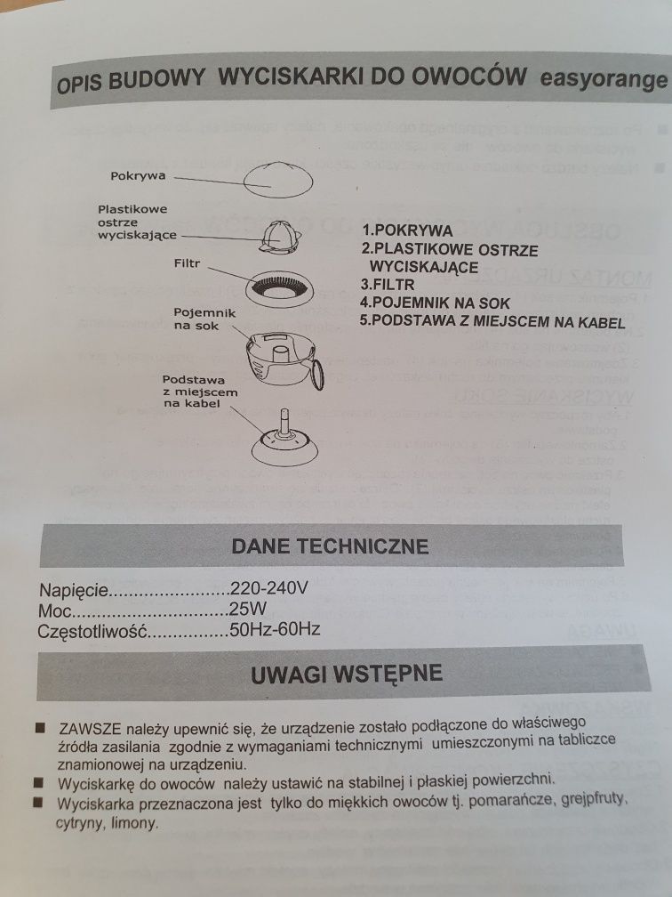 Wyciskarka do owoców