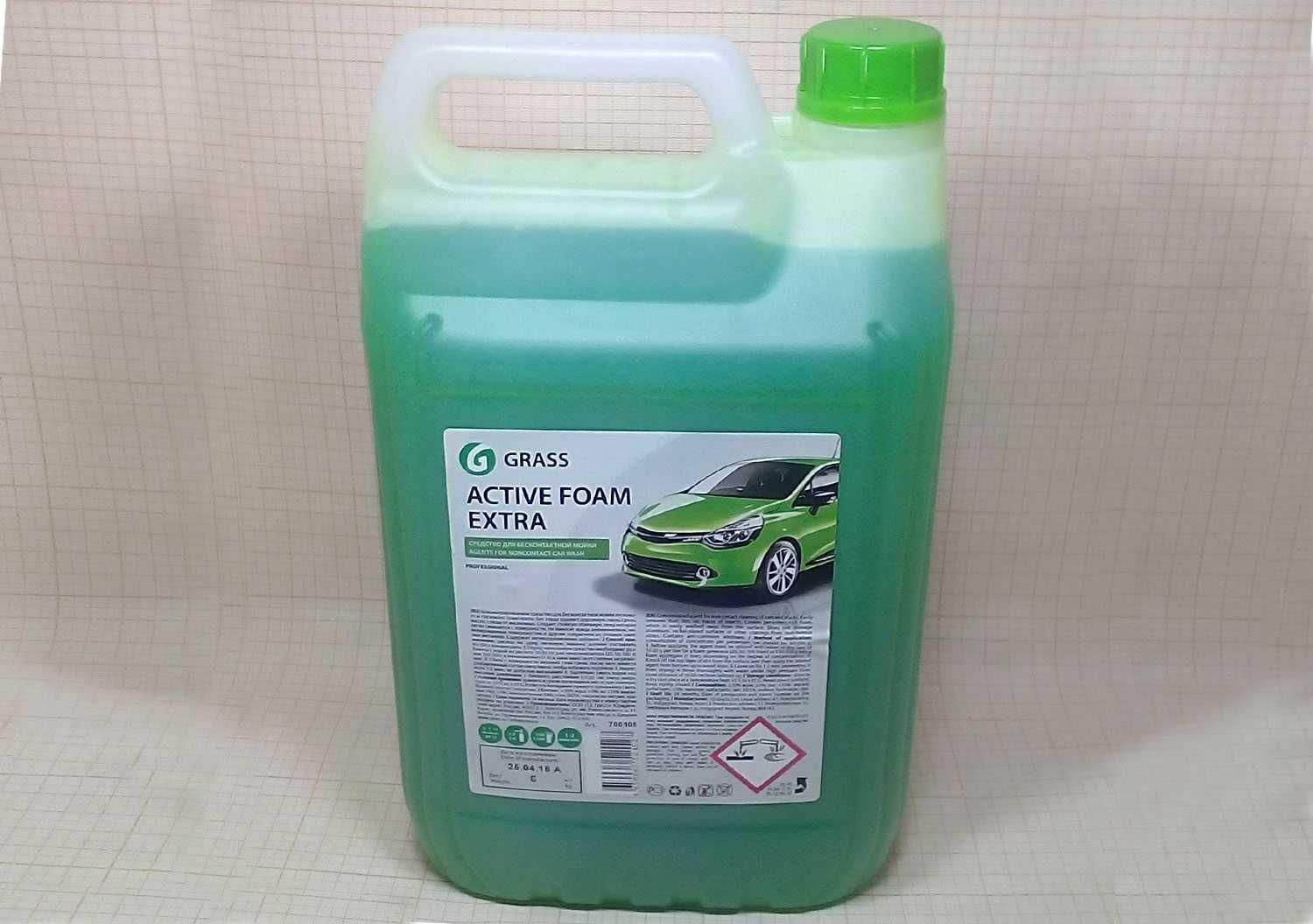 Пена Grass foam active для мойки кузова автомобиля 5 л активная грасс