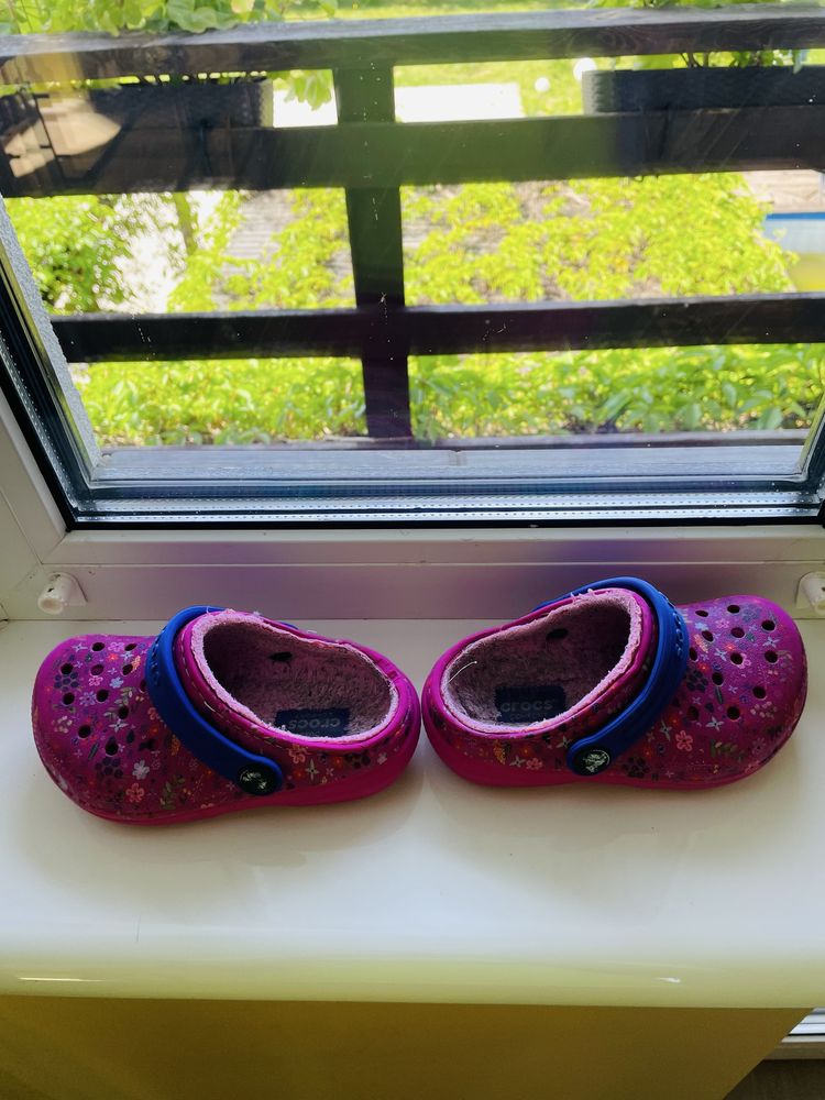 Оригінальні crocs c8, розмір 25, 149 см,утеплені