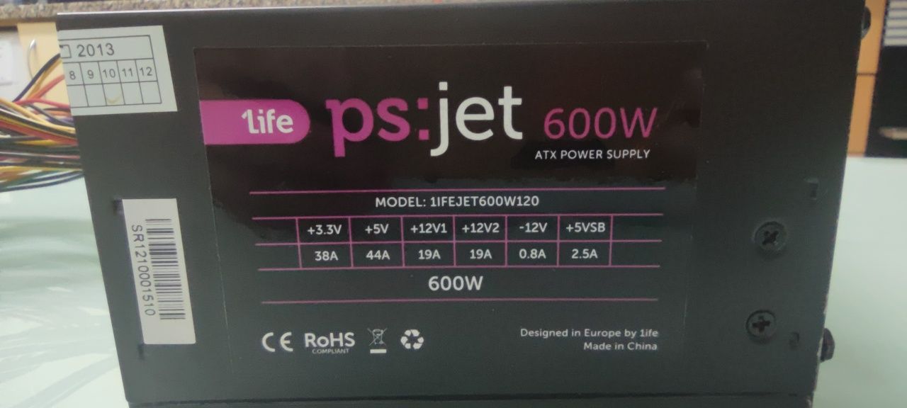 Fonte de alimentação PS:Jet 600w