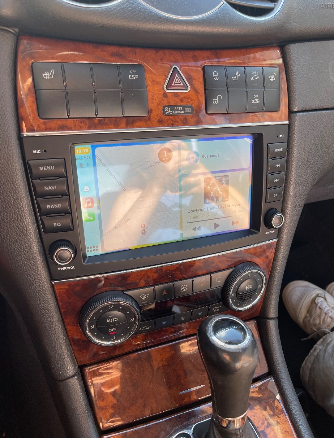 Rádio Android 12 com GPS Mercedes W209 CLK (Novo)