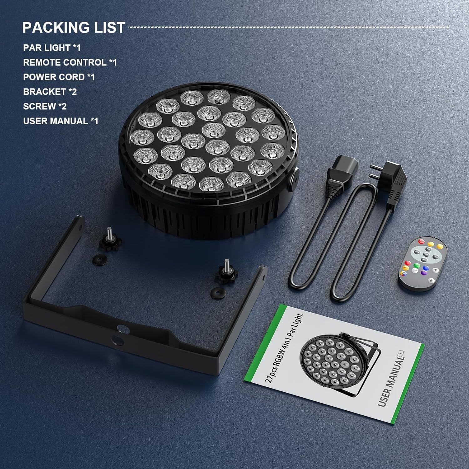 Lampa sceniczna LED 216W  ilość diod LED 27