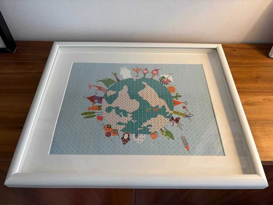 Quadro mundo para crianças