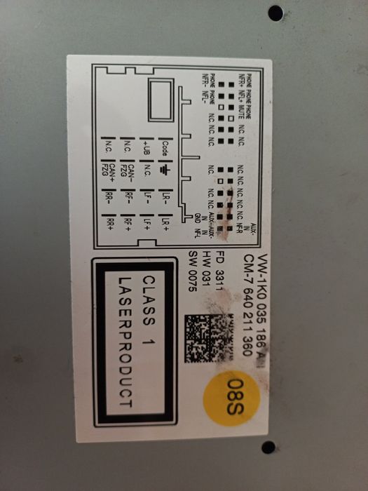 Radio samochodowe golf 6 orginalne