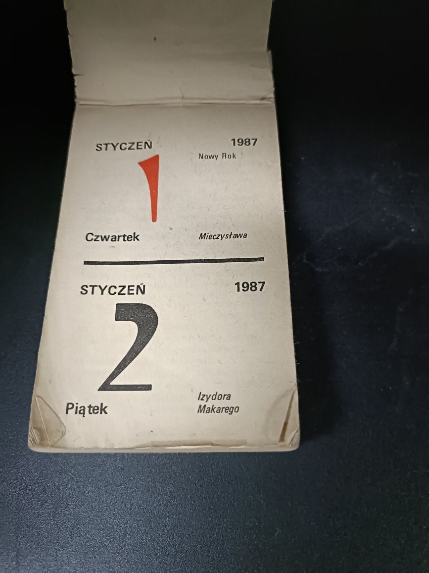 Kalendarz zdzierak 1987