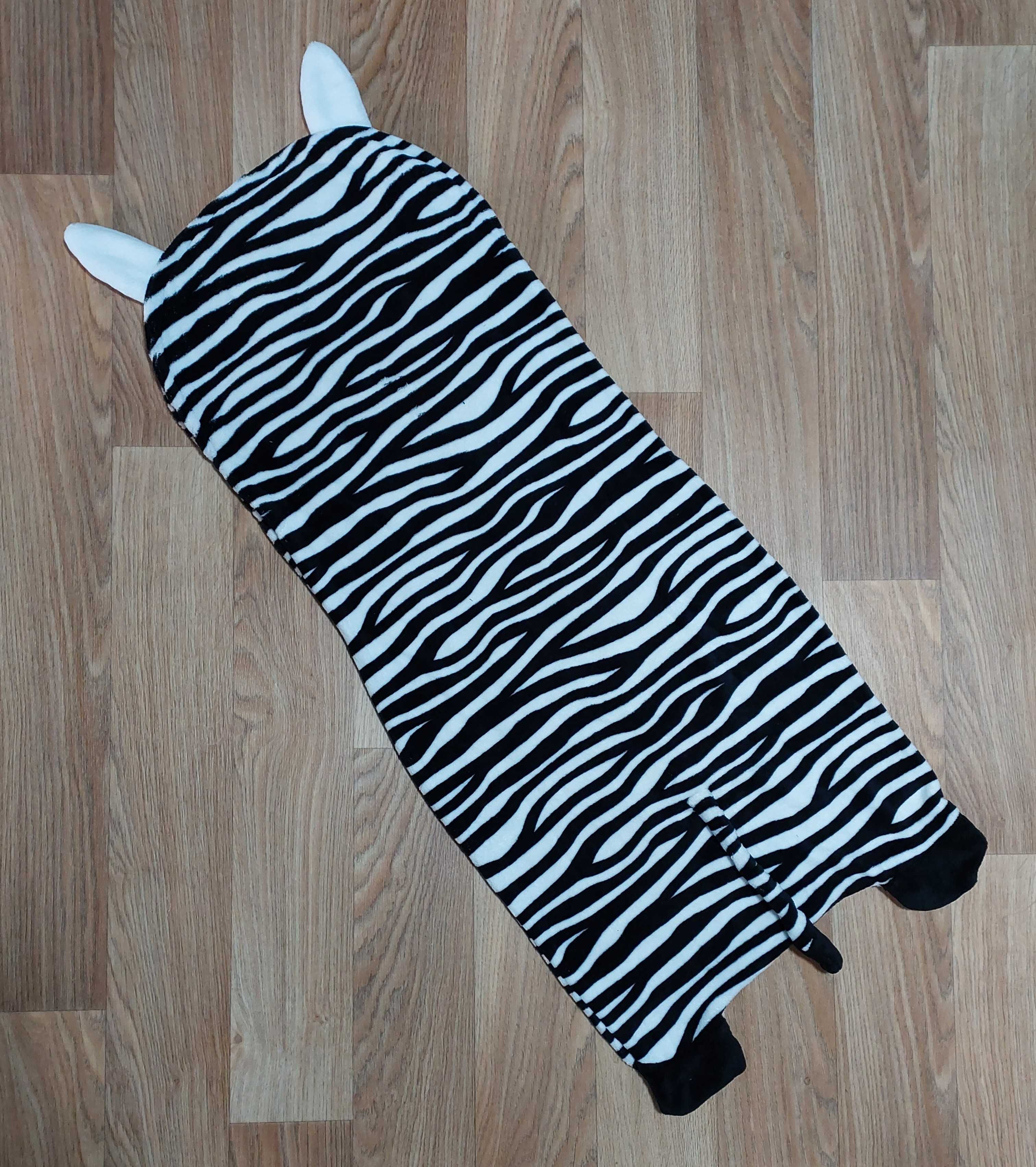 Плед одеяло спальный мешок зебра 2-5 лет