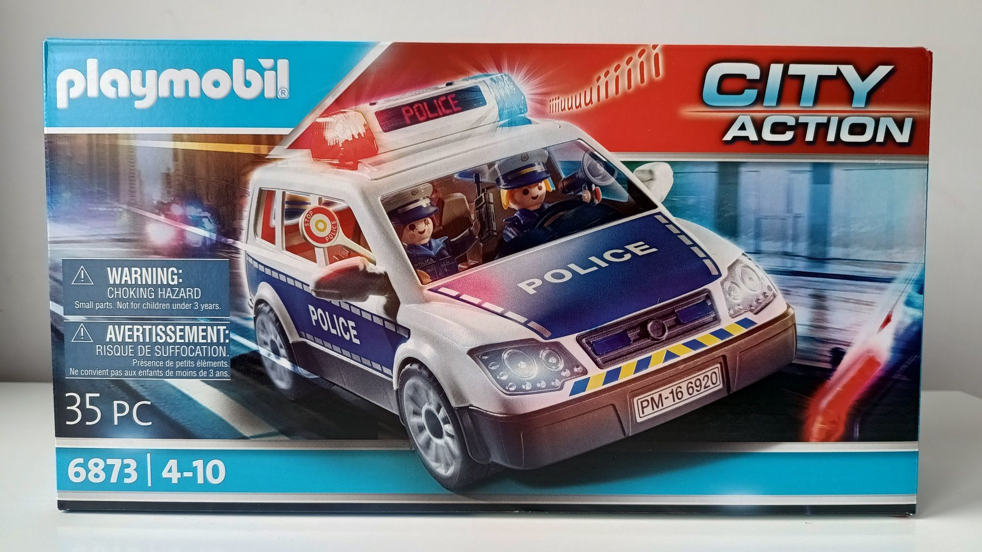 Playmobil City Action 6873 Policja - radiowóz ze światłami i dźwiękiem