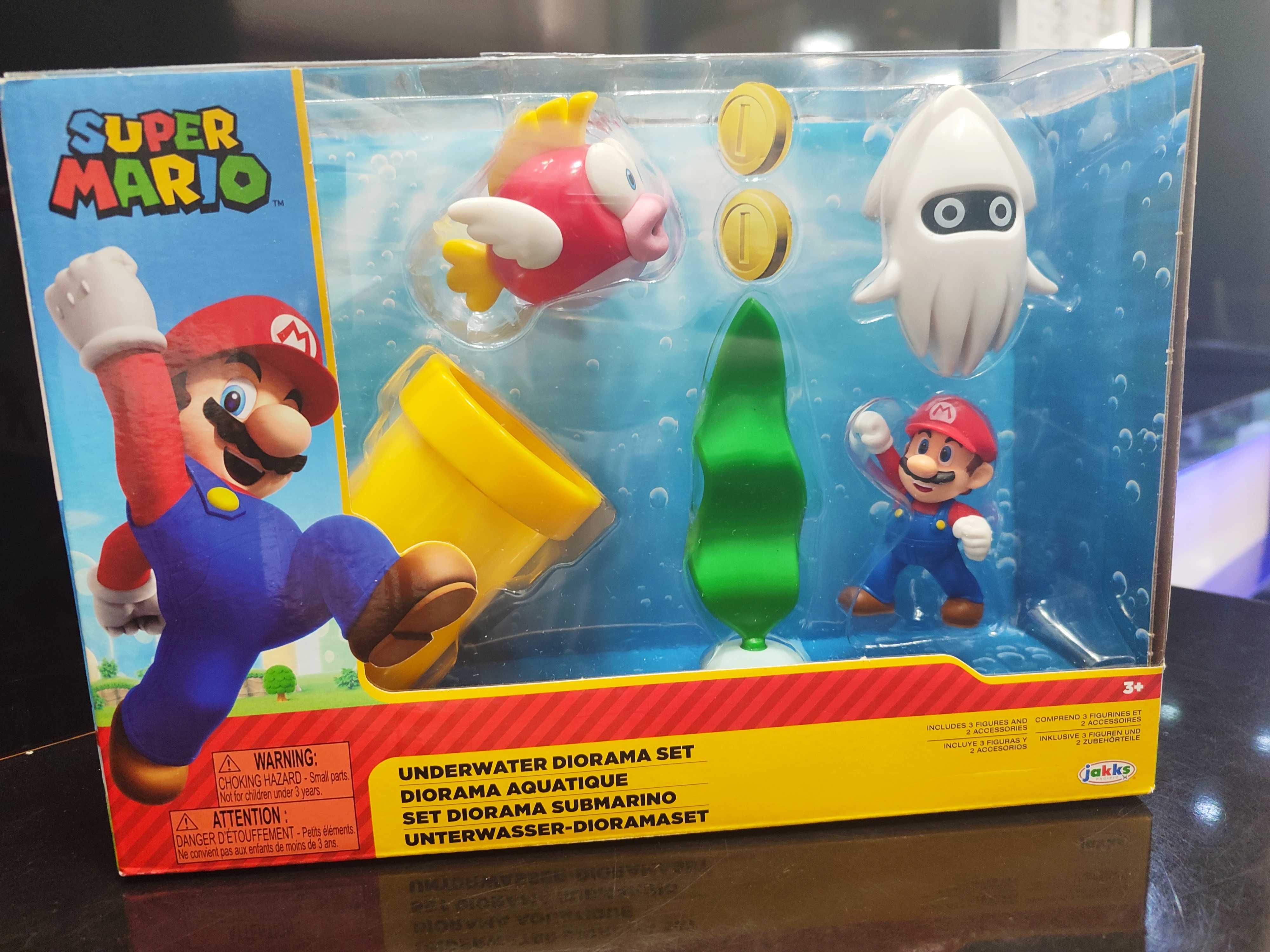 SUPER MARIO Zestaw Underwater Diorama set  z Figurkami