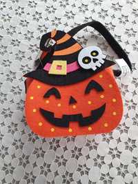 Halloween torebka torba ozdoba cukierki dekoracja dynia czaszka strach