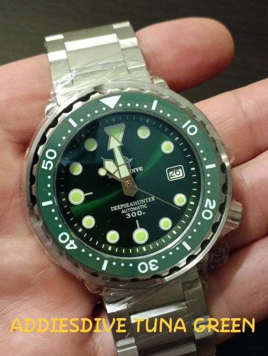 Годинник/часы дайвер AddiesDive tuna, тунець 300m seiko NH35