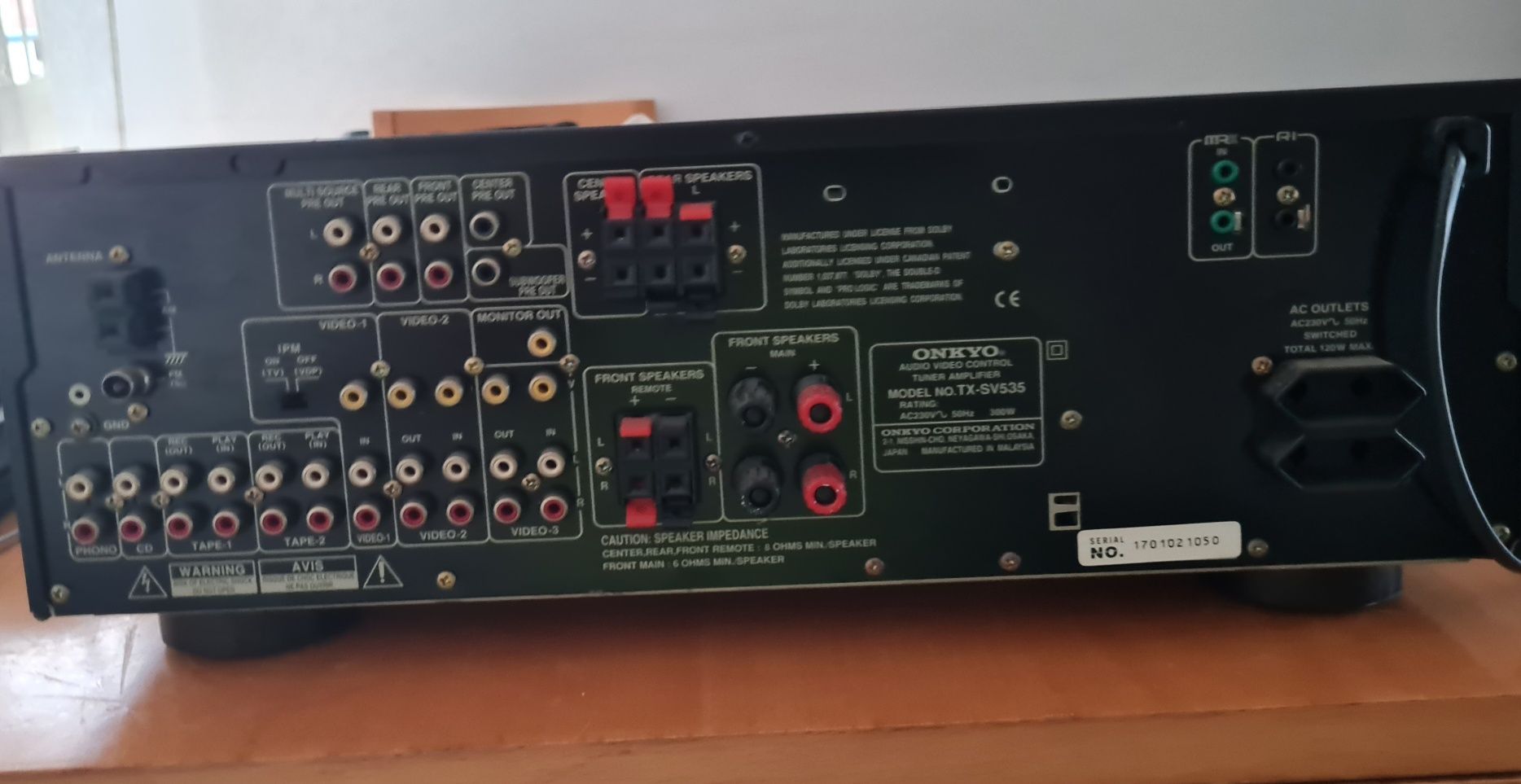 Amplificador onkyo tx-sv535