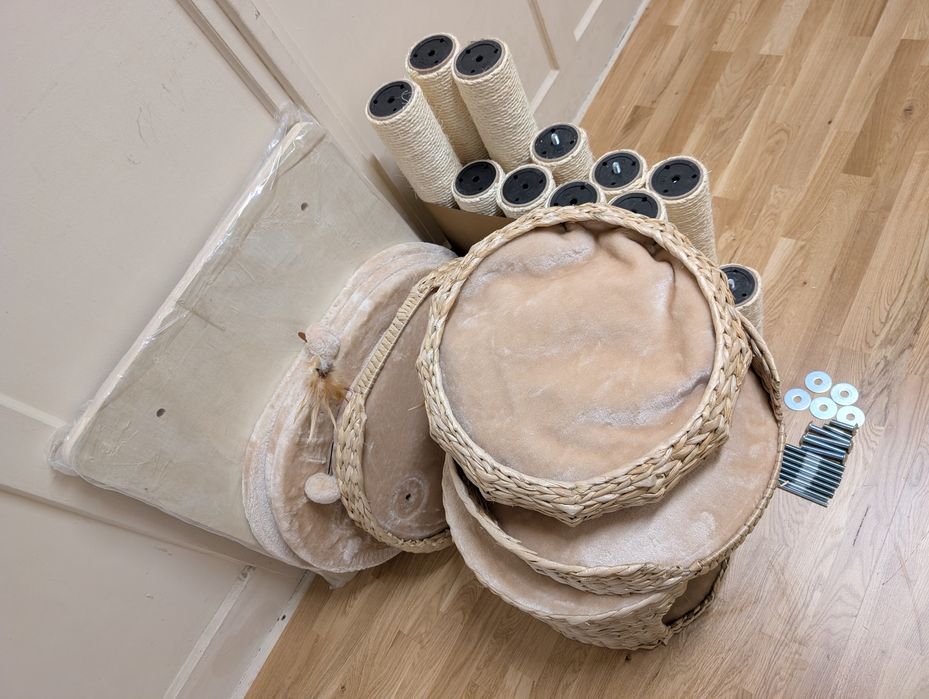 Natural Home IV Drapak dla Kota Beżowy 60x57x192cm WIELKI BARDZO DUŻY