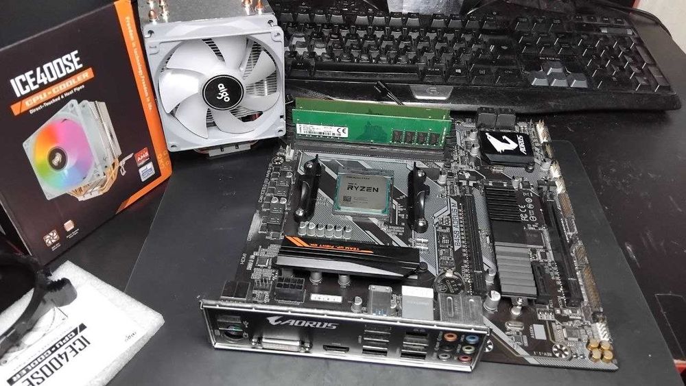 Комплект для Геймера Ryzen 5500 Aorus M 16Gb Ram Ice400