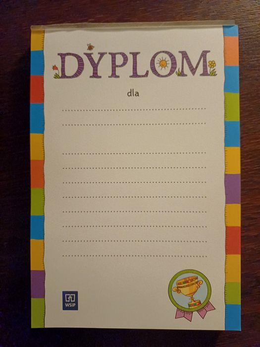 Dyplomiki, dyplomy "na szybko" dla dzieci,  przedszkole
