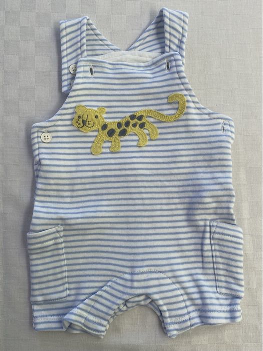 Conjunto de bebe de verão Jardineira leopardo