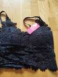 Nowy Top S M L czarny koronka