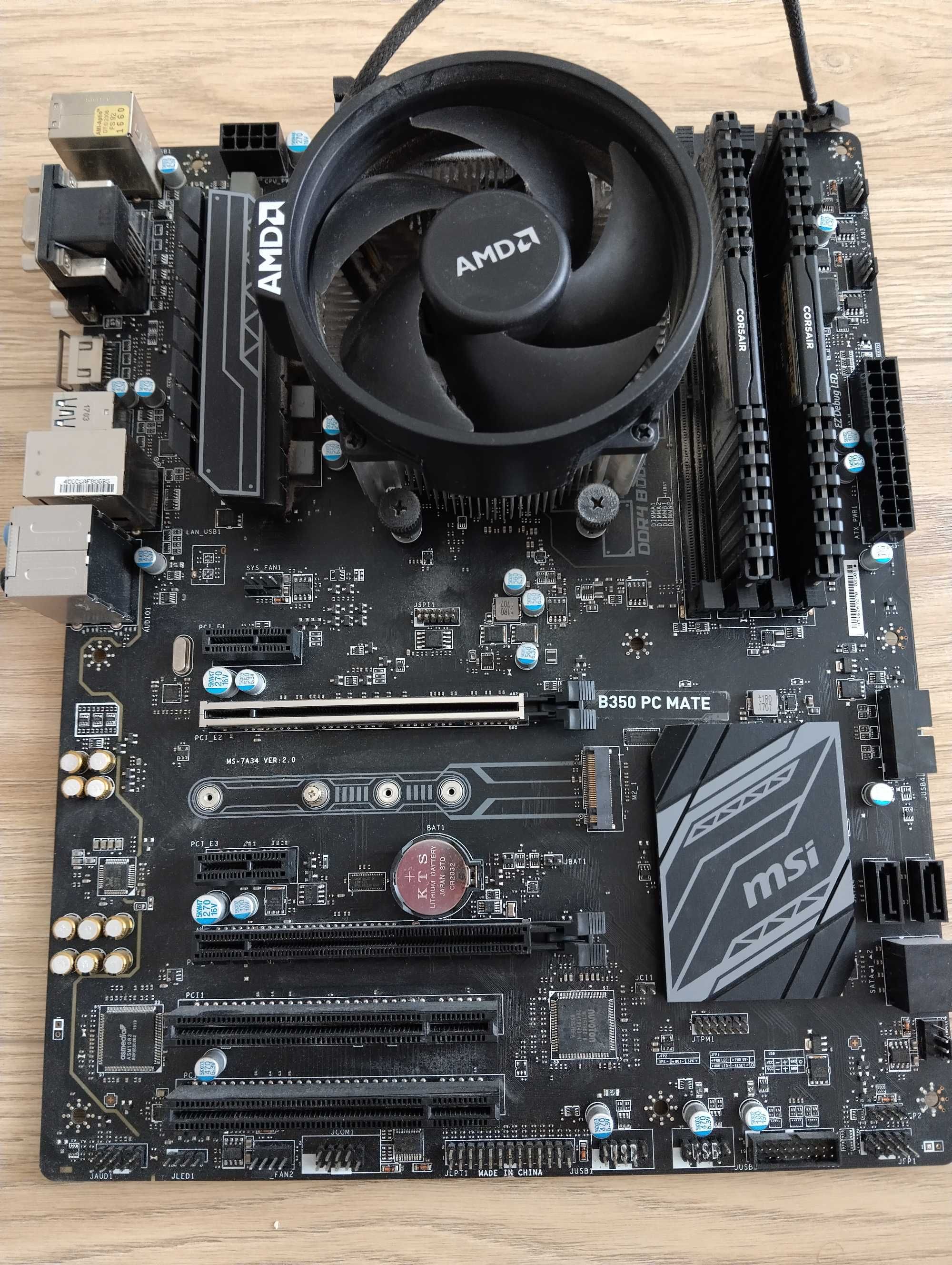 Ryzen 1600 + B350 PC MATE + DDR4 2x8GB