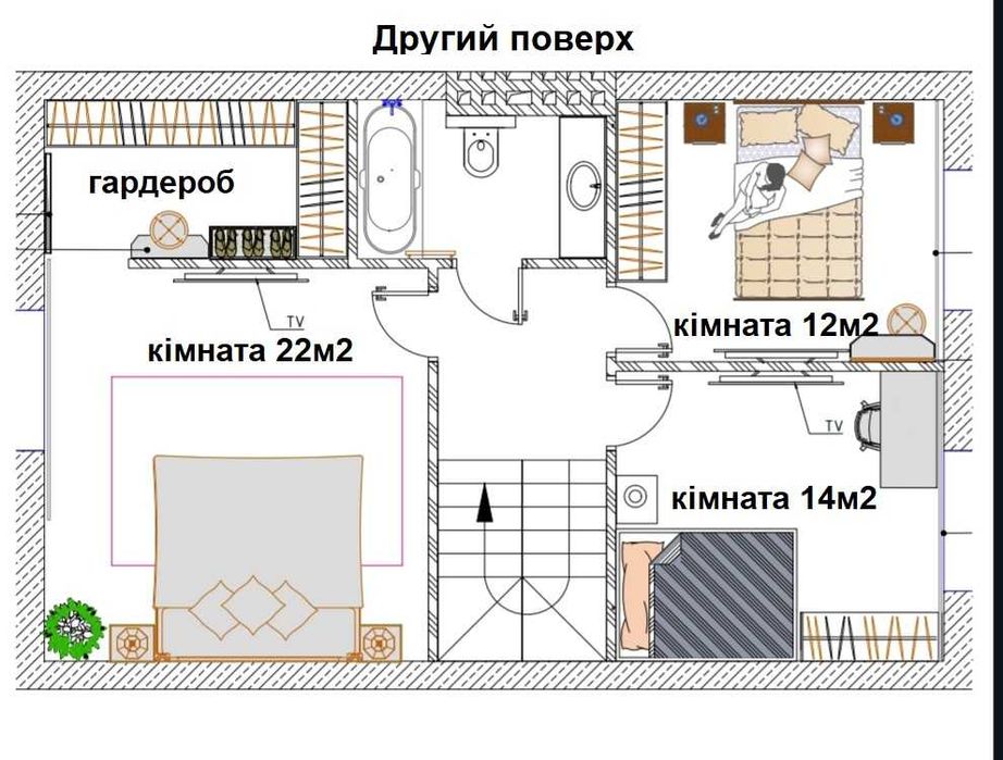 ТАУН З РЕМОНТОМ 110м2! 4 кімнати! Кухня 22м2! Швидкий виїзд на Київ!