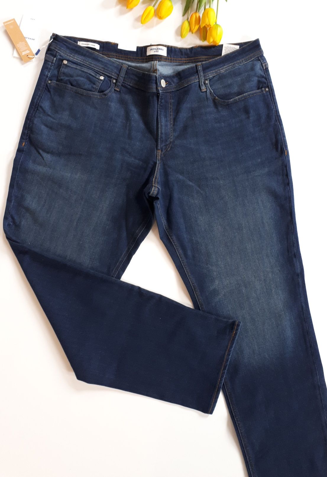 Spodnie jeansowe męskie granatowe Jack&Jones W42/L36