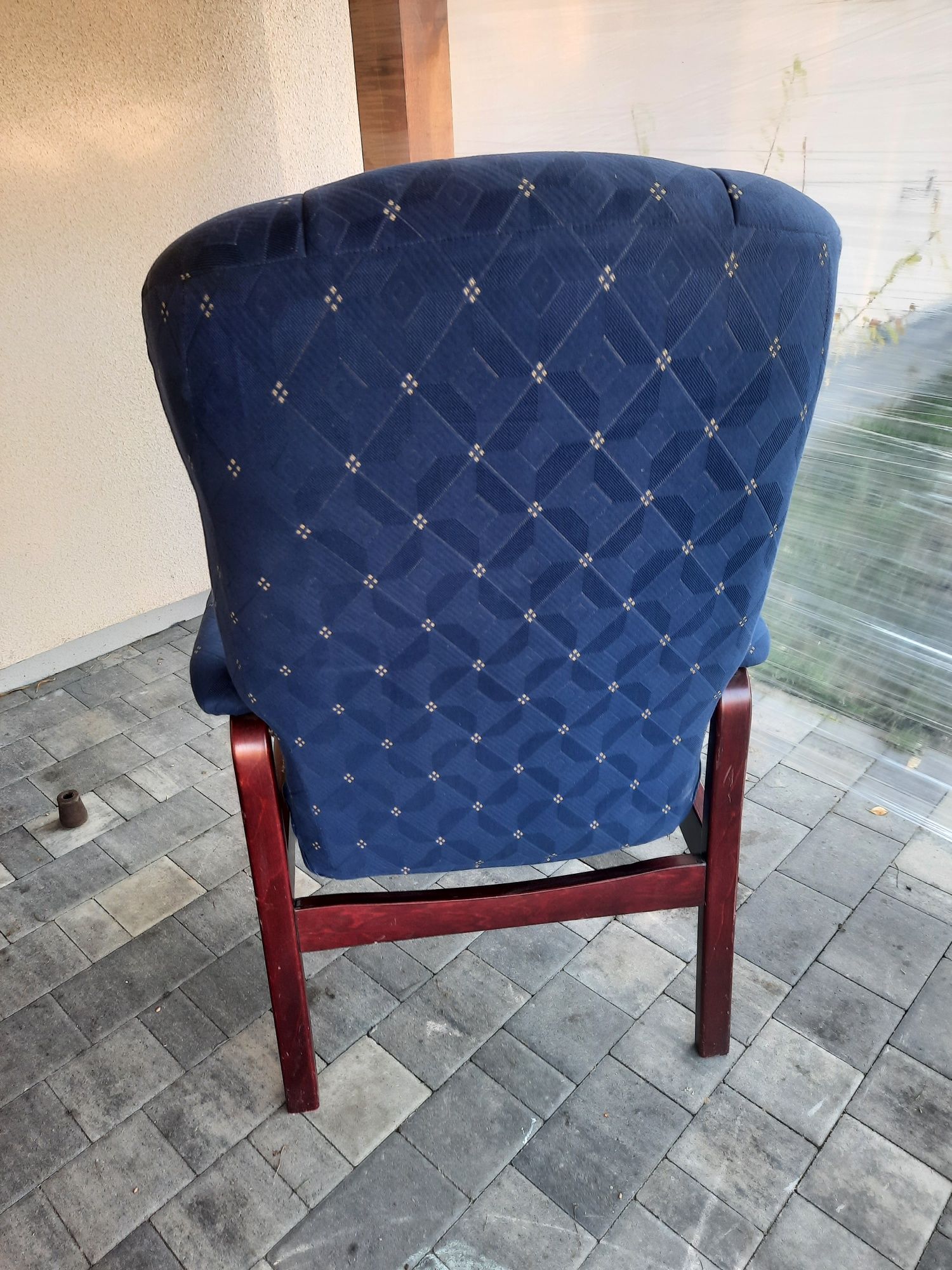 Stary Regulowany Drewniany fotel loft