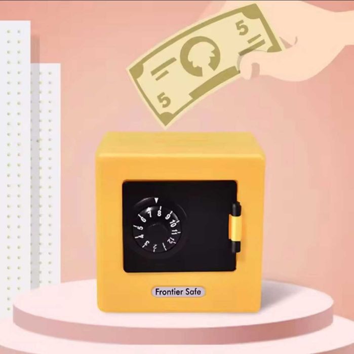 НОВЫЙ Детский Сейф копилка для хранения денег/монет с кодом блокировки