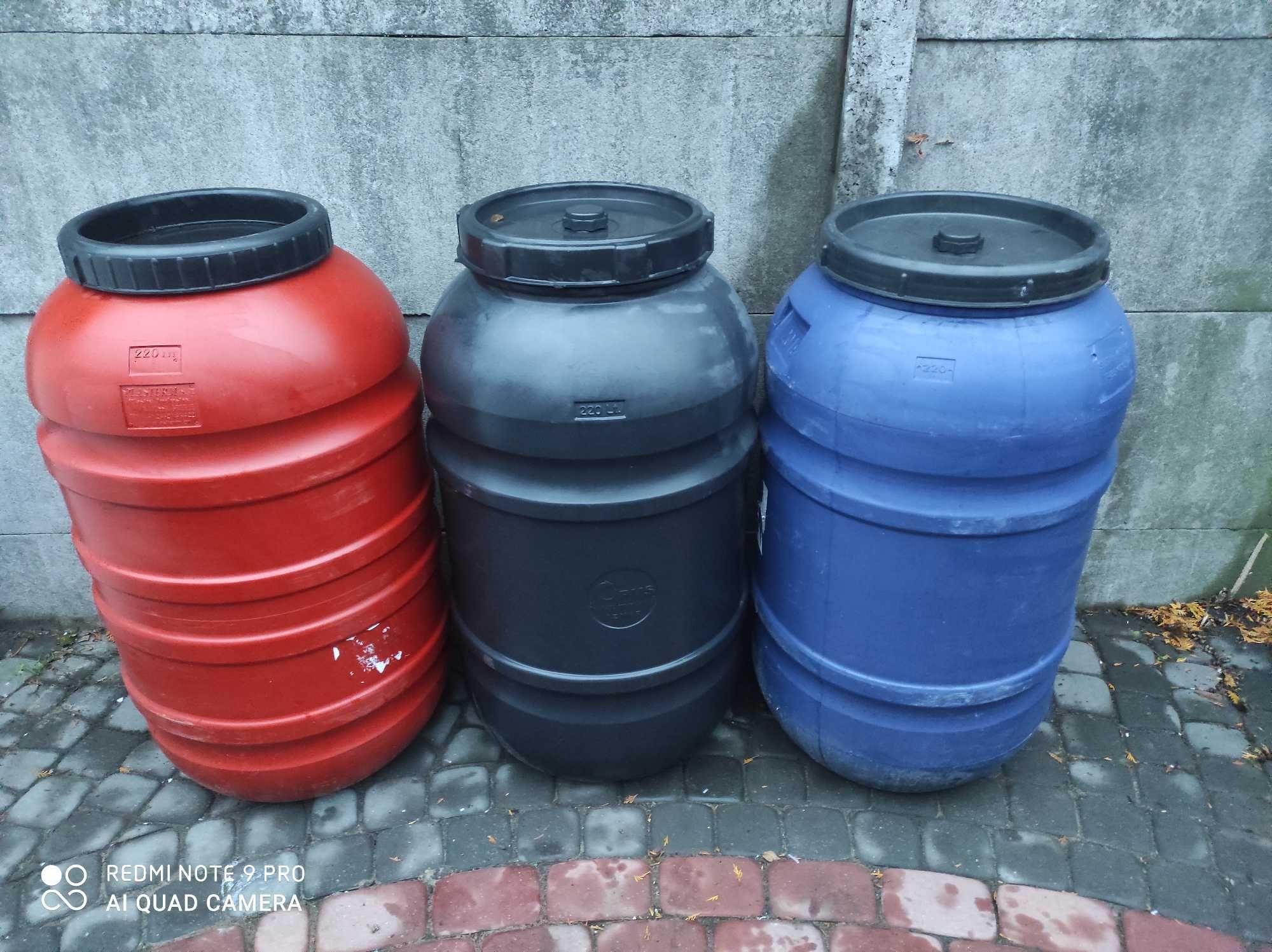Beczka plastikowa beczki 200 - 220l na wodę po produktach spożywczych