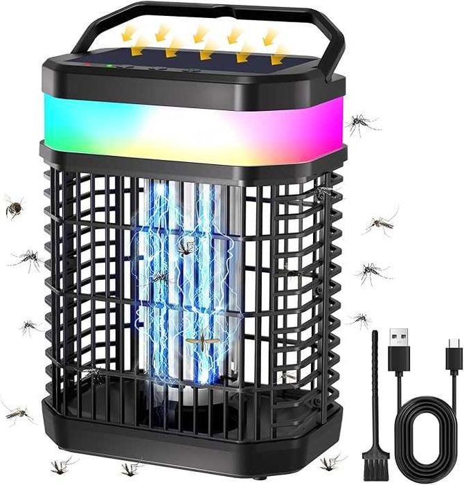 Sampa solarna na owady lampa owadobójcza podświetlana 4000 V  5500 mAh