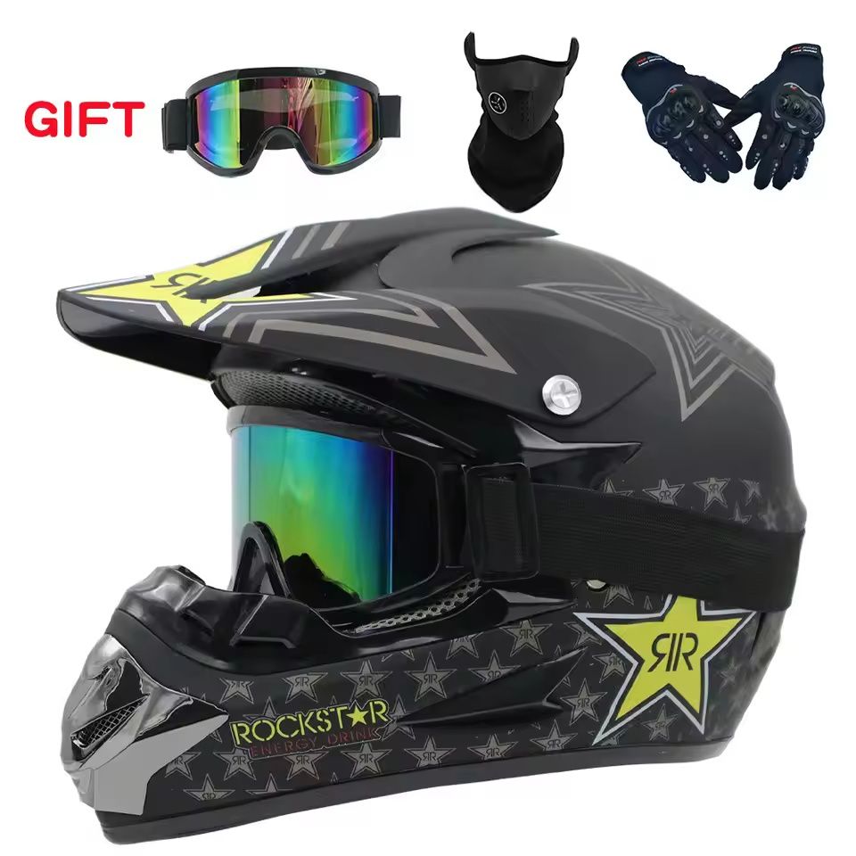 Capacete de Motocicleta NOVO + OFERTA Óculos, Luvas e Gorro! M/F