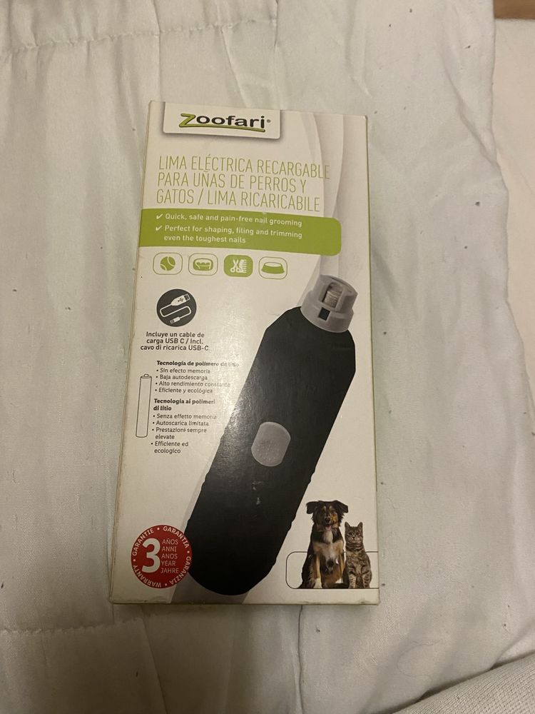 Lima eletrica recarregavel para cães e gatos