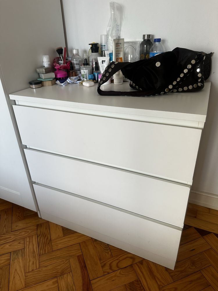 Comoda branca ikea 3 gavetas