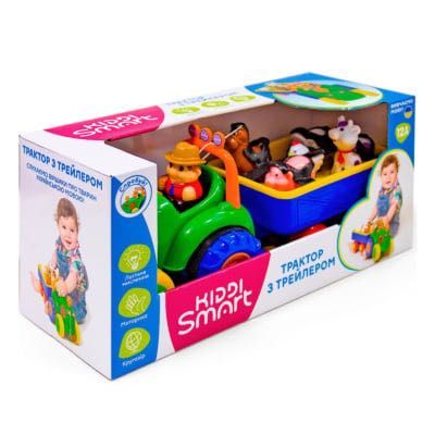 Розвиваюча іграшка Трактор з трейлером Kiddi Smart 063180