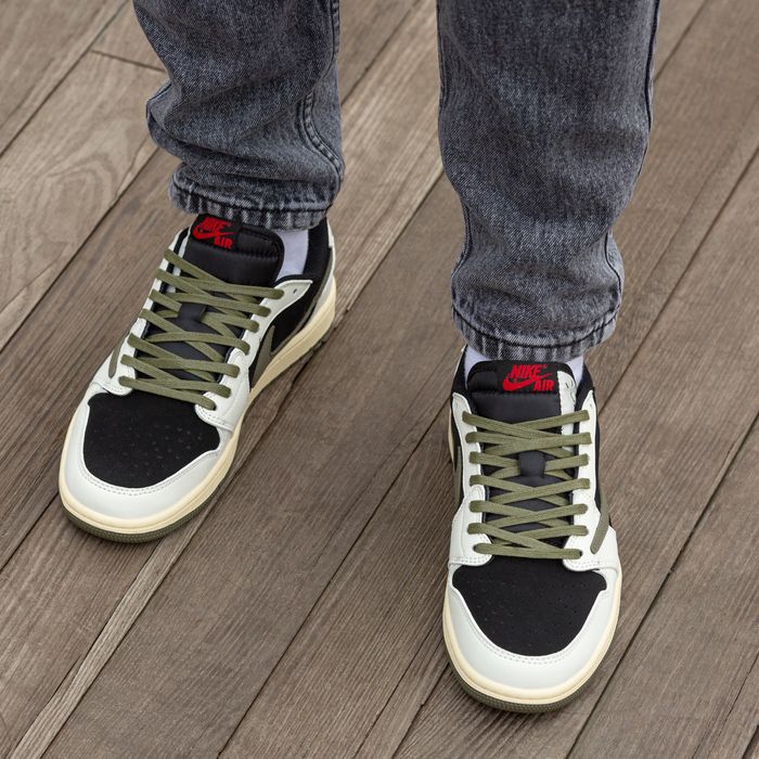 Кроссовки Nike Air Jordan 1 Retro Low Og Sp Travis Scott Olive
