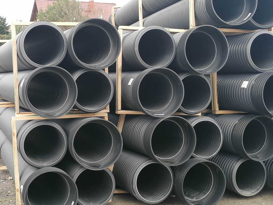 Rura SN8 fi 400 karbowana PRZEPUST przepustowa pod mostki 500 600 RURY