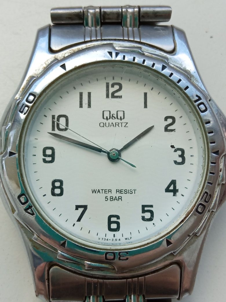 Часы мужские Q&Q quartz water resist 5 BAR с браслетом