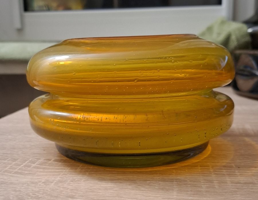 Krawczyk wazon ikebana misa szkło prl