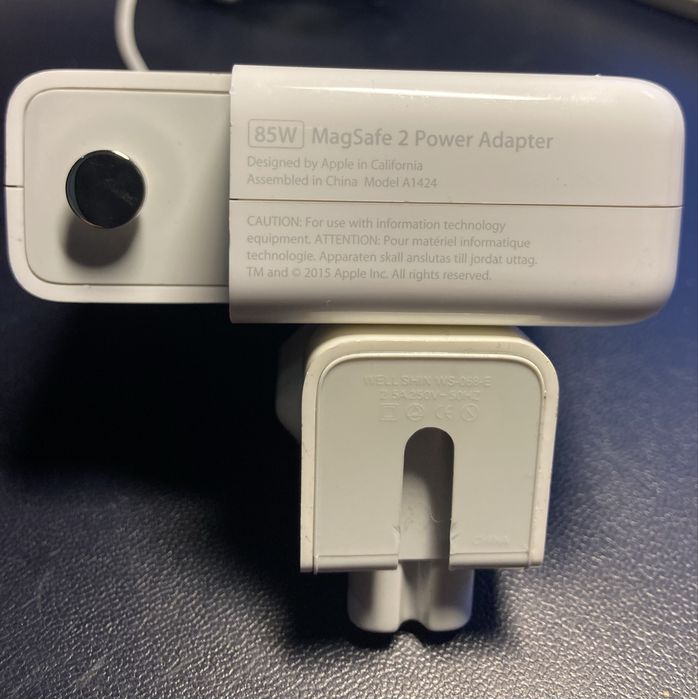 85W MagSafe 2 Power Adapter/Charger – Apple – Model A142464284466050177123